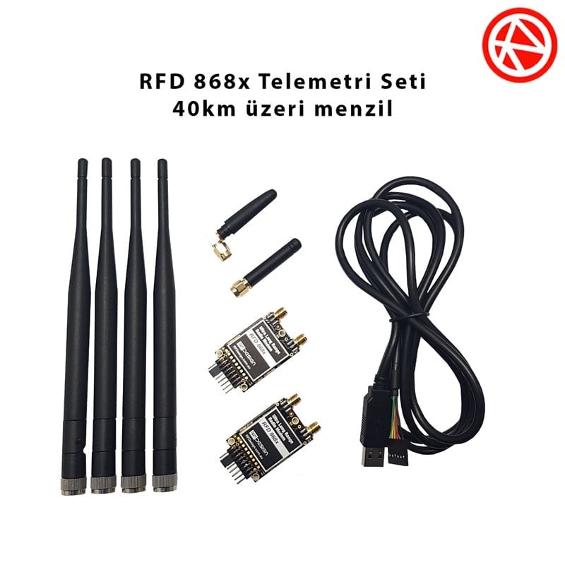 RFD 868x Telemetri - 40 KM Çekim Mesafesi!PixhawkRFD868x Telemetri Modülü Seti