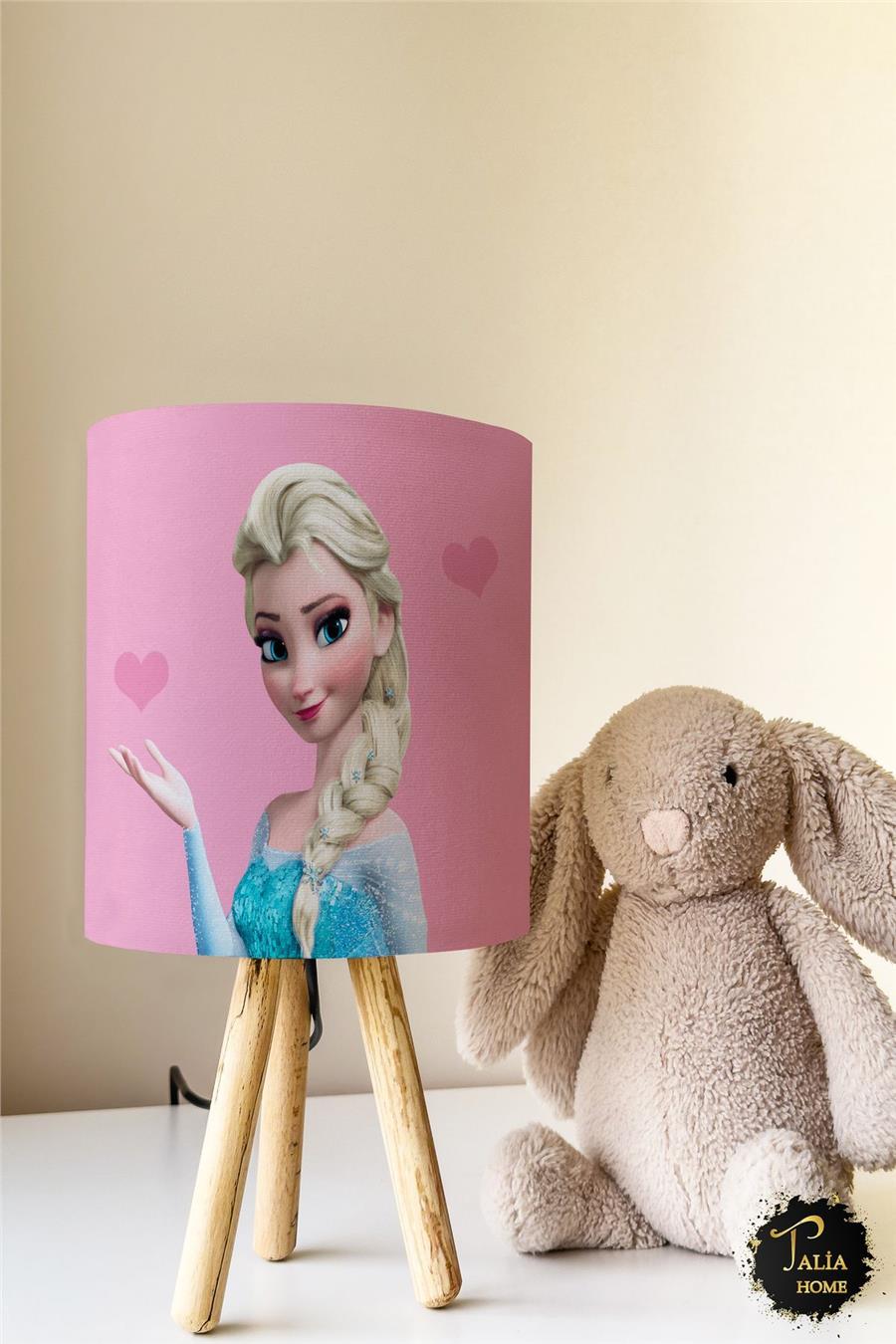 Elsa Desenli Elsalı Çocuk Odası Abajur Tlab-069 Tlab-069