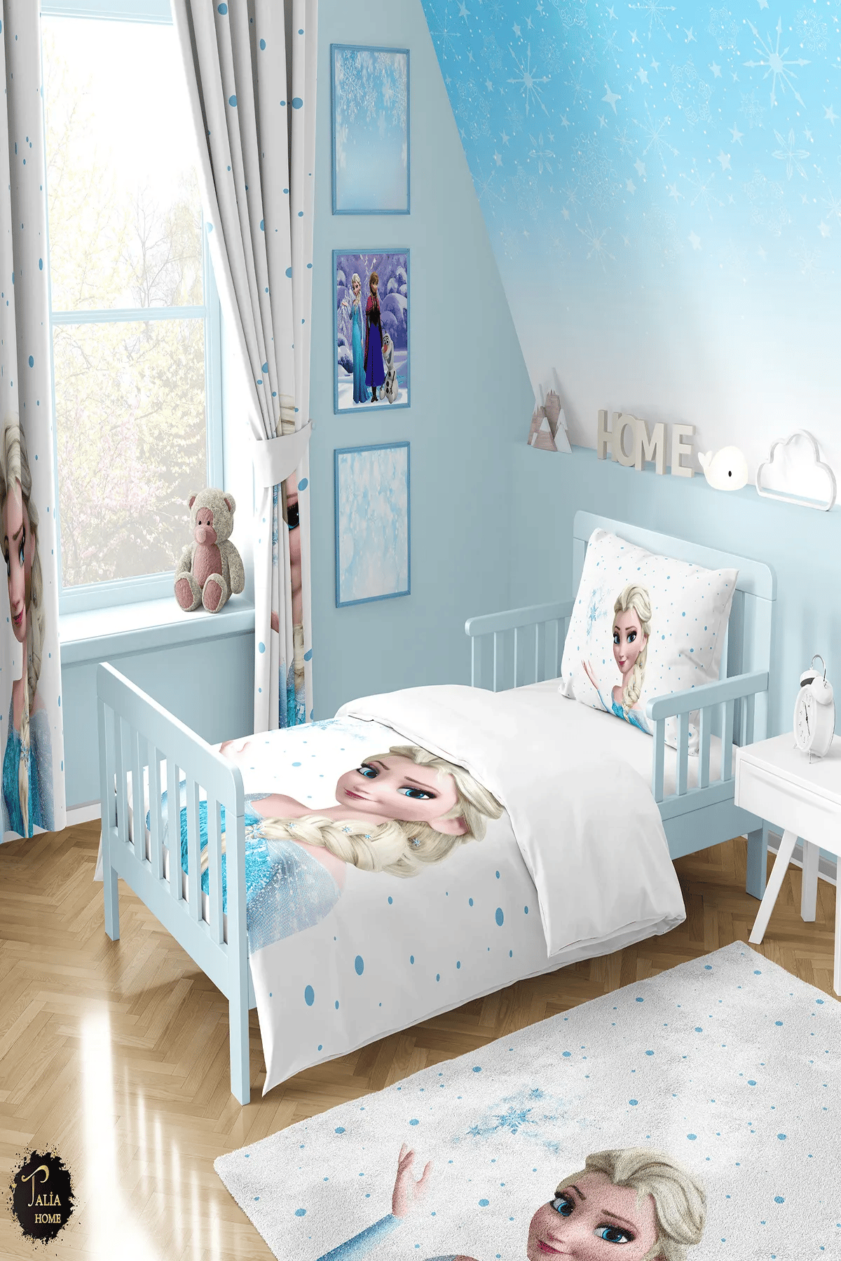 Karlar Ülkesi Mavi Elsa Desenli Çocuk Ve Bebek Nevresim Takımı Tlan-307