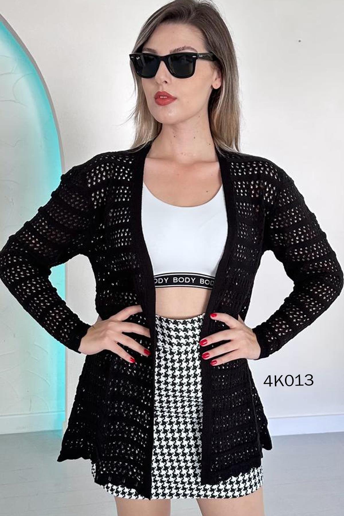 Ajurlu Triko Hırka