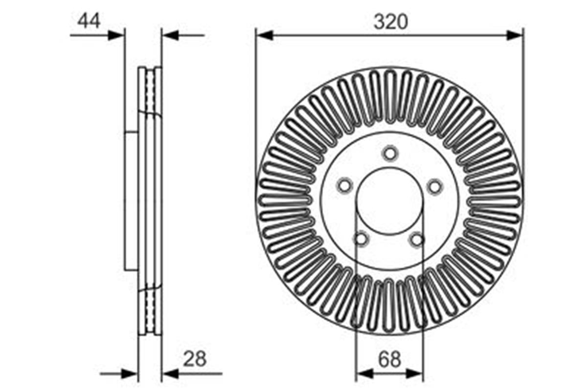 BOSCH 0986479D19 FREN DISKI ON NISSAN XTRAIL 14- RENAULT KOLEOS 14- 7 KOLTUKLU