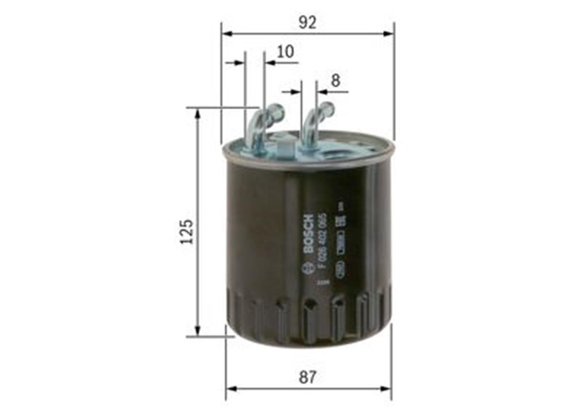 BOSCH F026402065 YAKIT FILTRESI W204 07>14 W212 09>16 X204 08>15 W164 05>11