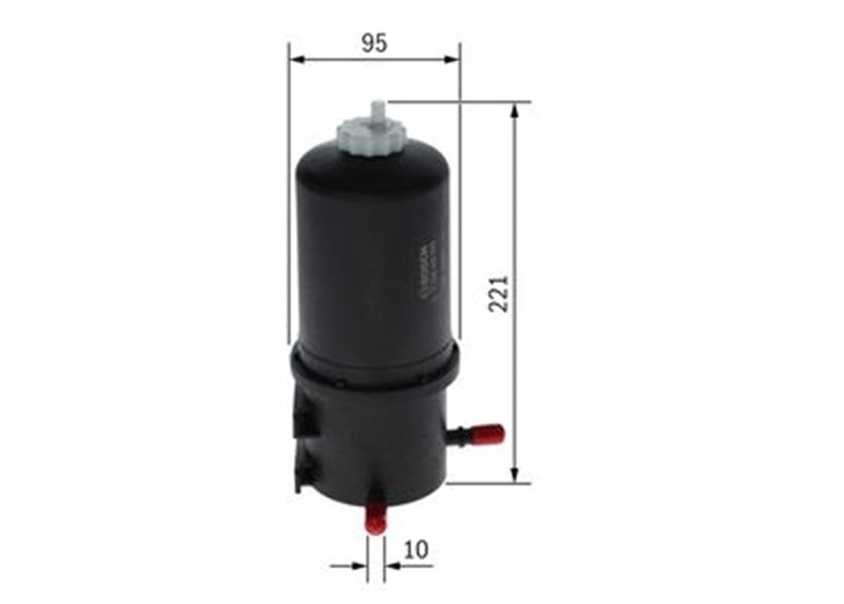 BOSCH F026402828 YAKIT FILTRESI (MAZOT) AMAROK 2.0 TDI 10>