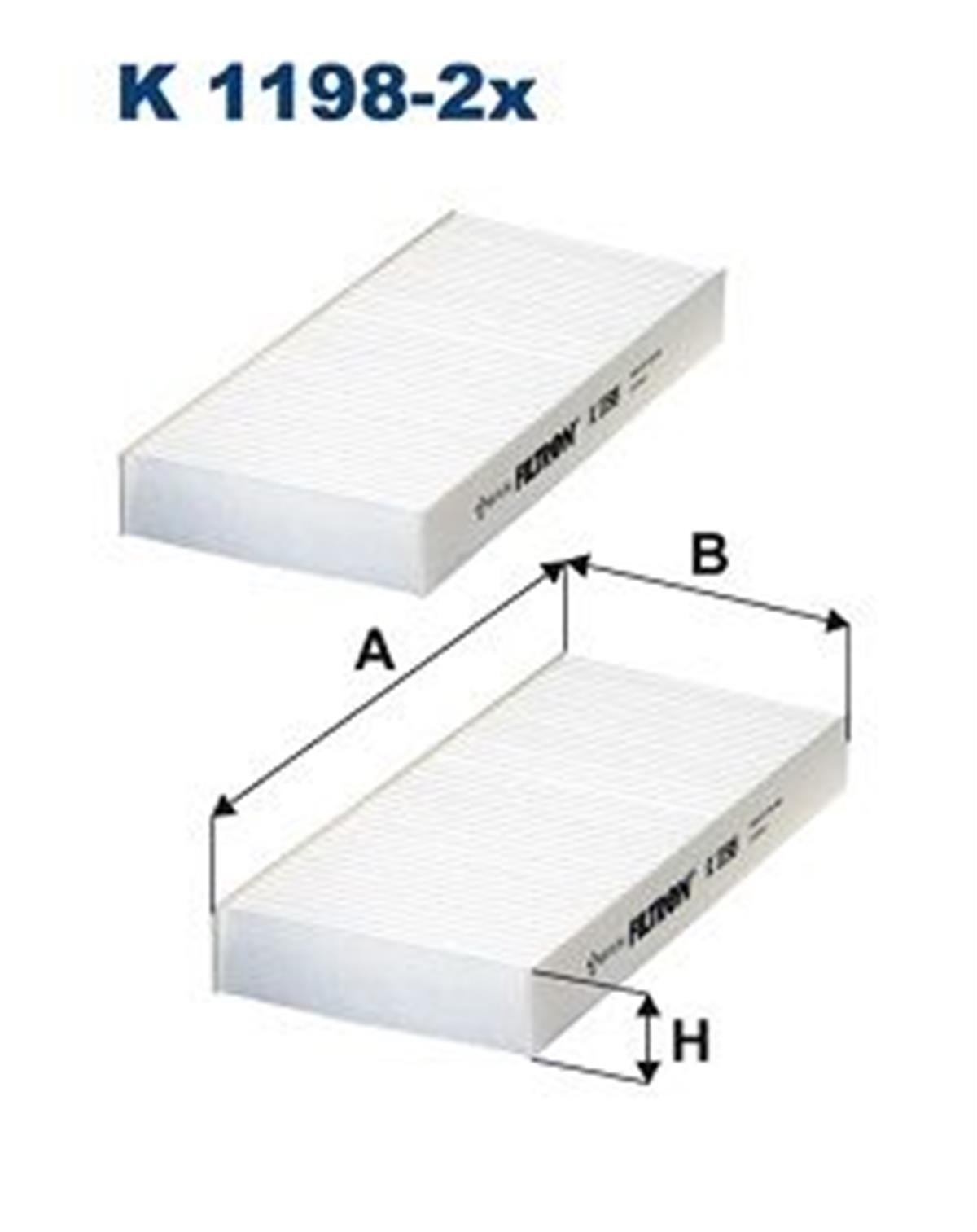 FILT K 1198-2X POLEN FILTRESI SET