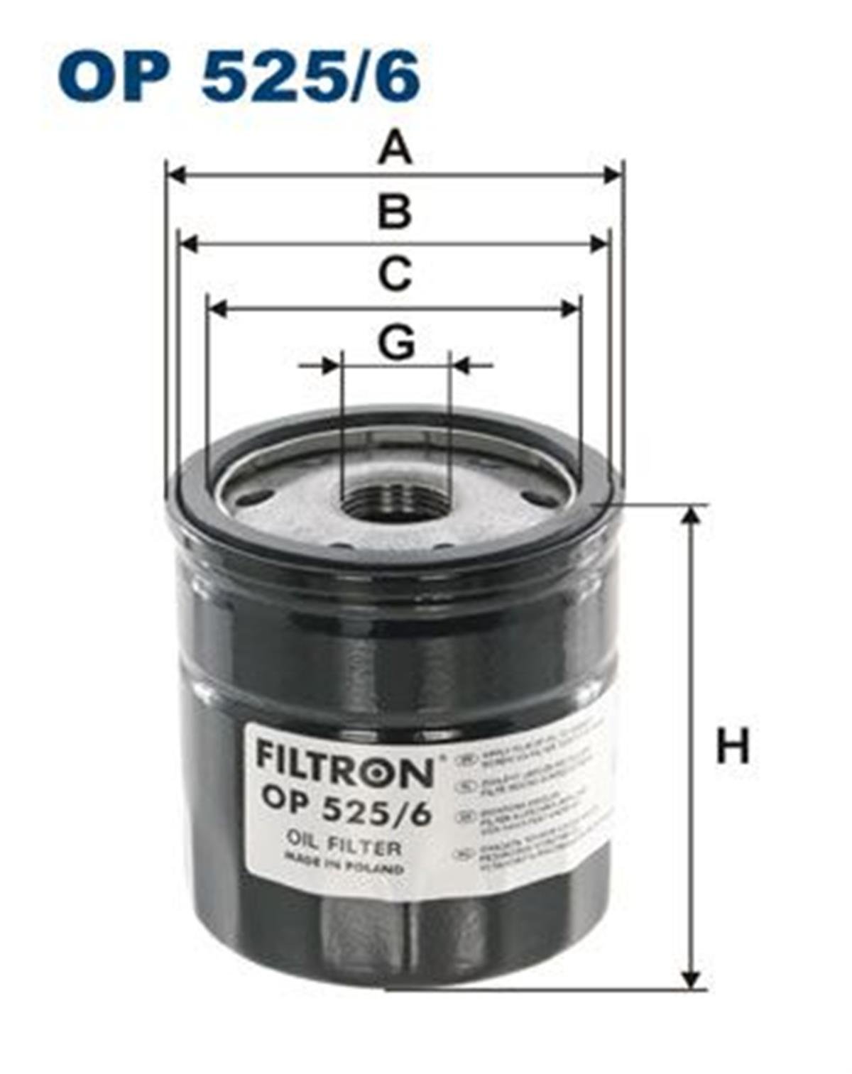 FILT OP 525/6 YAG FILTRESI OC1053 / CS795 / H316W