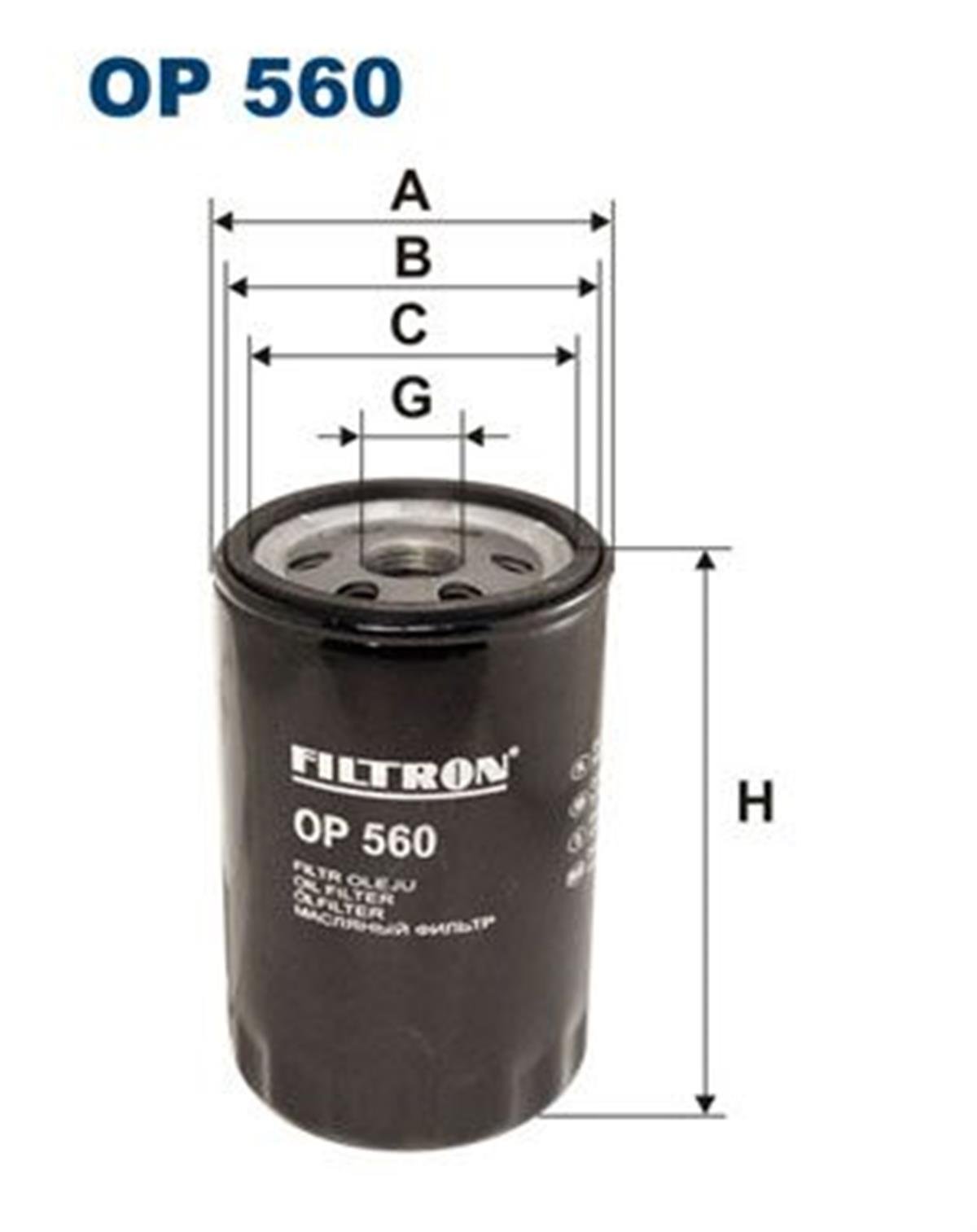 FILT OP 560 YAG FILTRESI E19H D83 / OX 188D