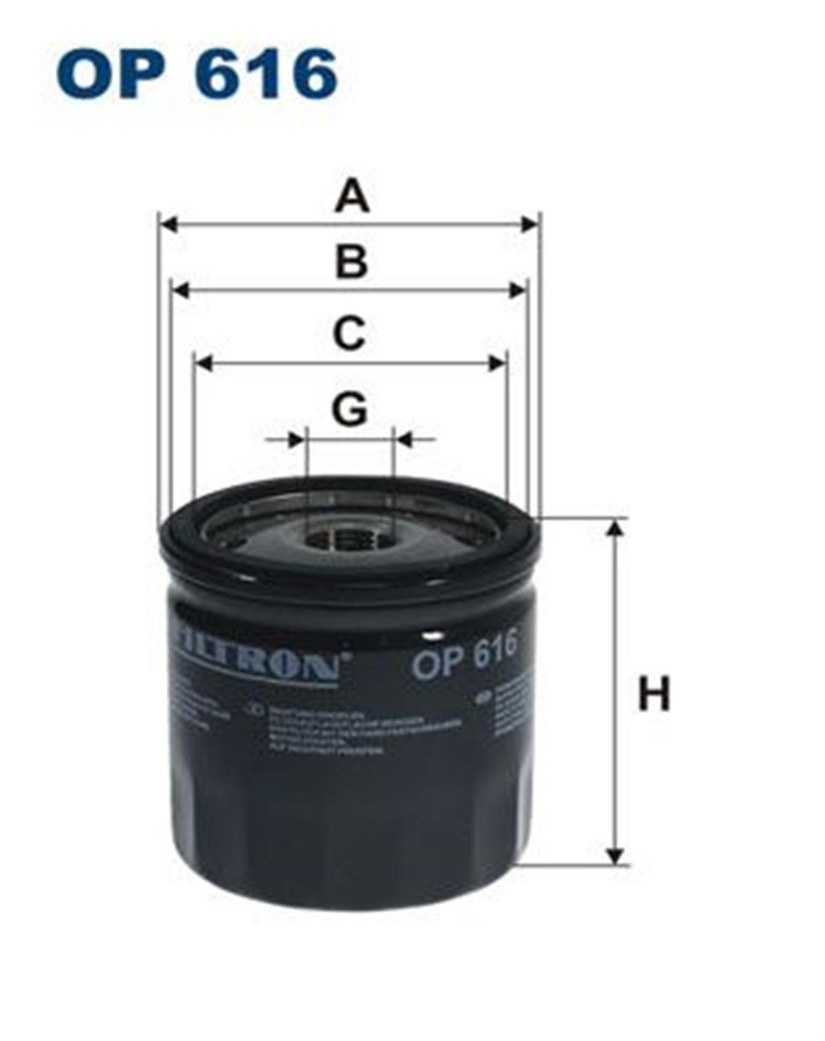 FILT OP 616 YAG FILTRESI H90W17 / OC295