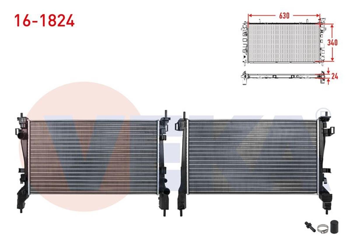 Veka 16-1824 SU RADYATORU MEKANIK FIAT FIORINO 1.3 MJT M-T 2007- / CITROEN NEMO 1.3 HDi - 1.4 HDi 2008- / PEUGEOT BIPPER 1.3 HDi - 1.4 HDi 2008-