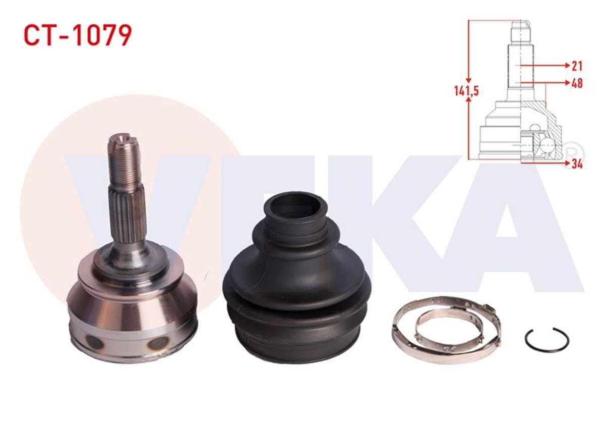Veka CT-1079 AKS KAFASI SOL-SAG ON DIS 34X21X48,20 UZUNLUK 141,5mm CITROEN C-ELYSEE 1.6 HDI 2012-