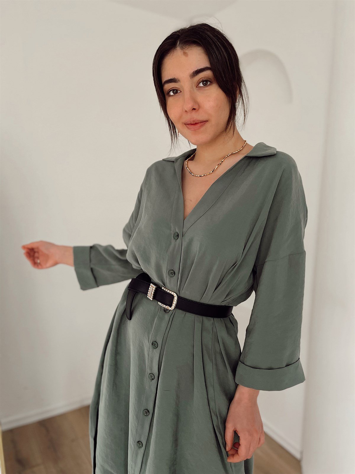 Haki yeşili gömlek elb