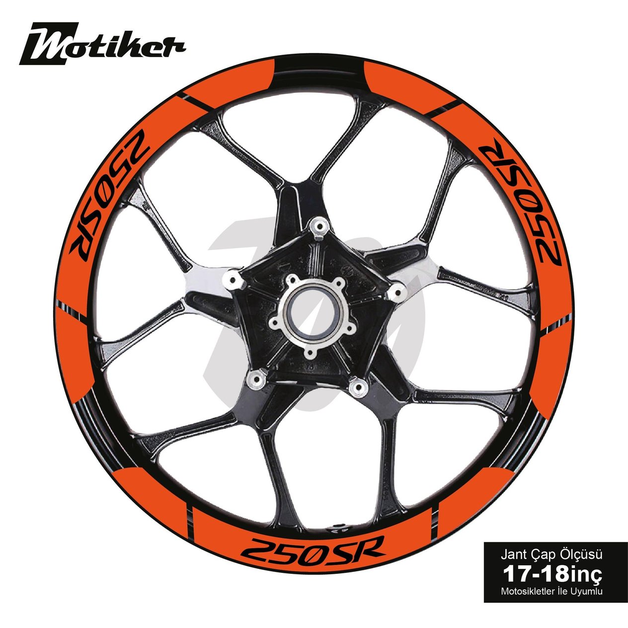  CFMOTO 250SR İÇ DIŞ JANT STİCKER ETİKET MODELİ TURUNCU