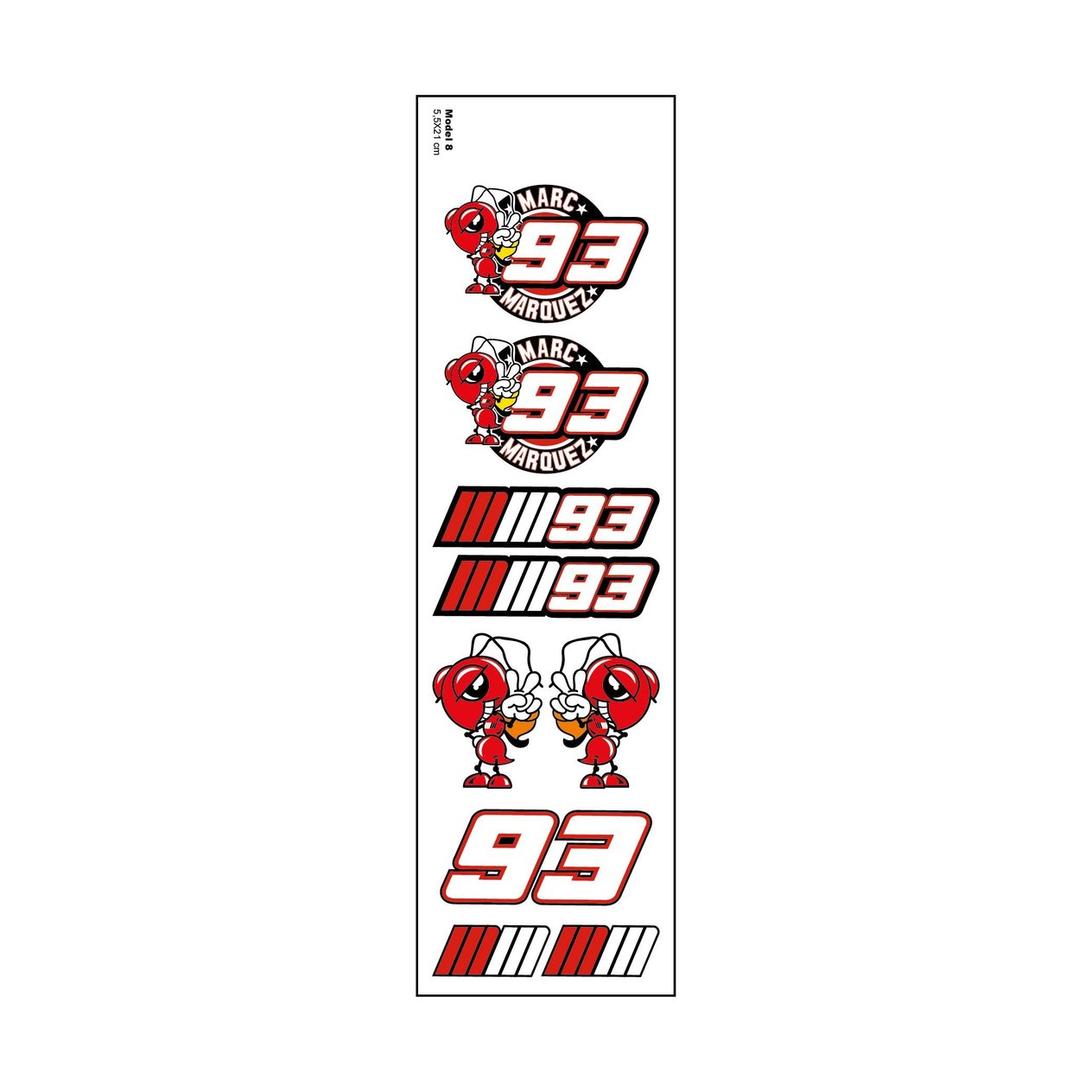 LOGO SET MINI STICKER 5,5X21 CM MODEL 8