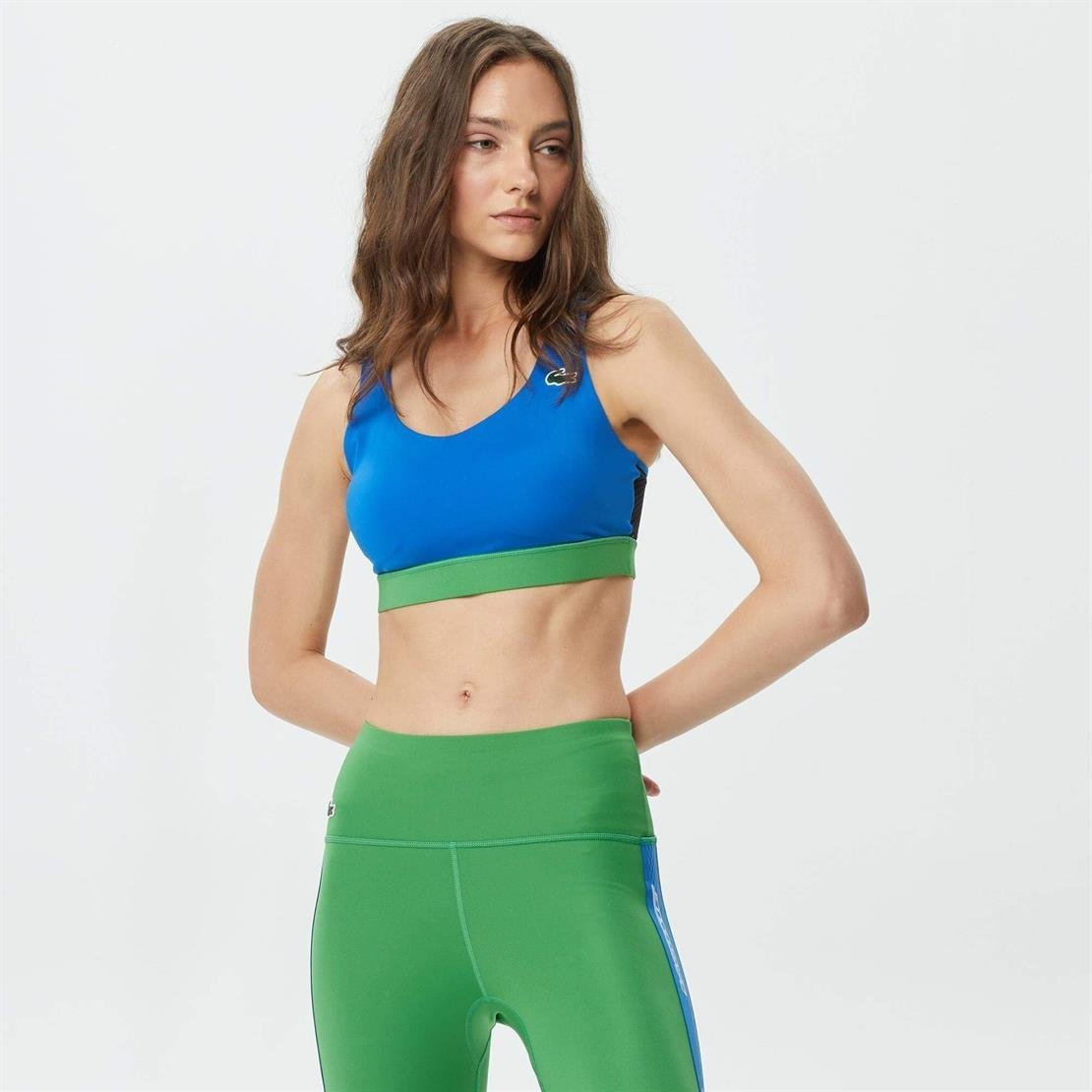 Lacoste Lacoste Active Kadın Slim Fit Kolsuz Renk Bloklu Lacivert Bra