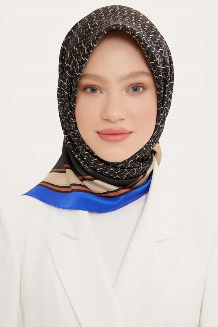 Armine Yeni Sezon 2022 İlkbahar Yaz Serisi %100 İPEK Twill Eşarp Modelleri Tesettür Nağme Ürünü 8724D-38