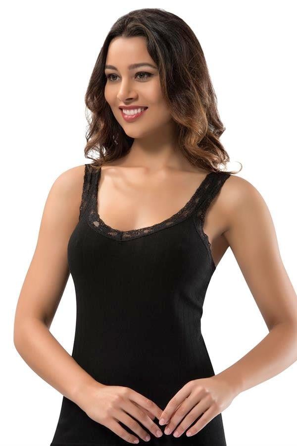 Erdem Siyah Dantelli Kaşkorse Atlet 2202