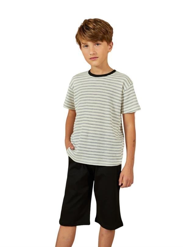 WeWeus Siyah Erkek Çocuk Pijama Takımı 816