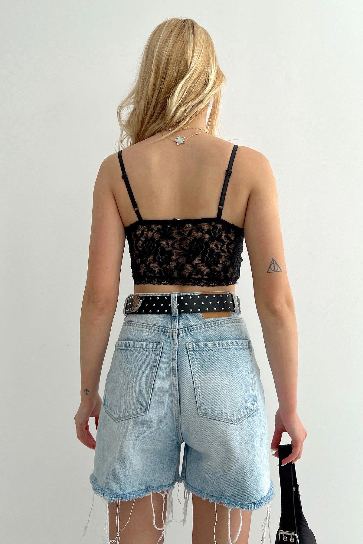 Dantelli Bralet Siyah