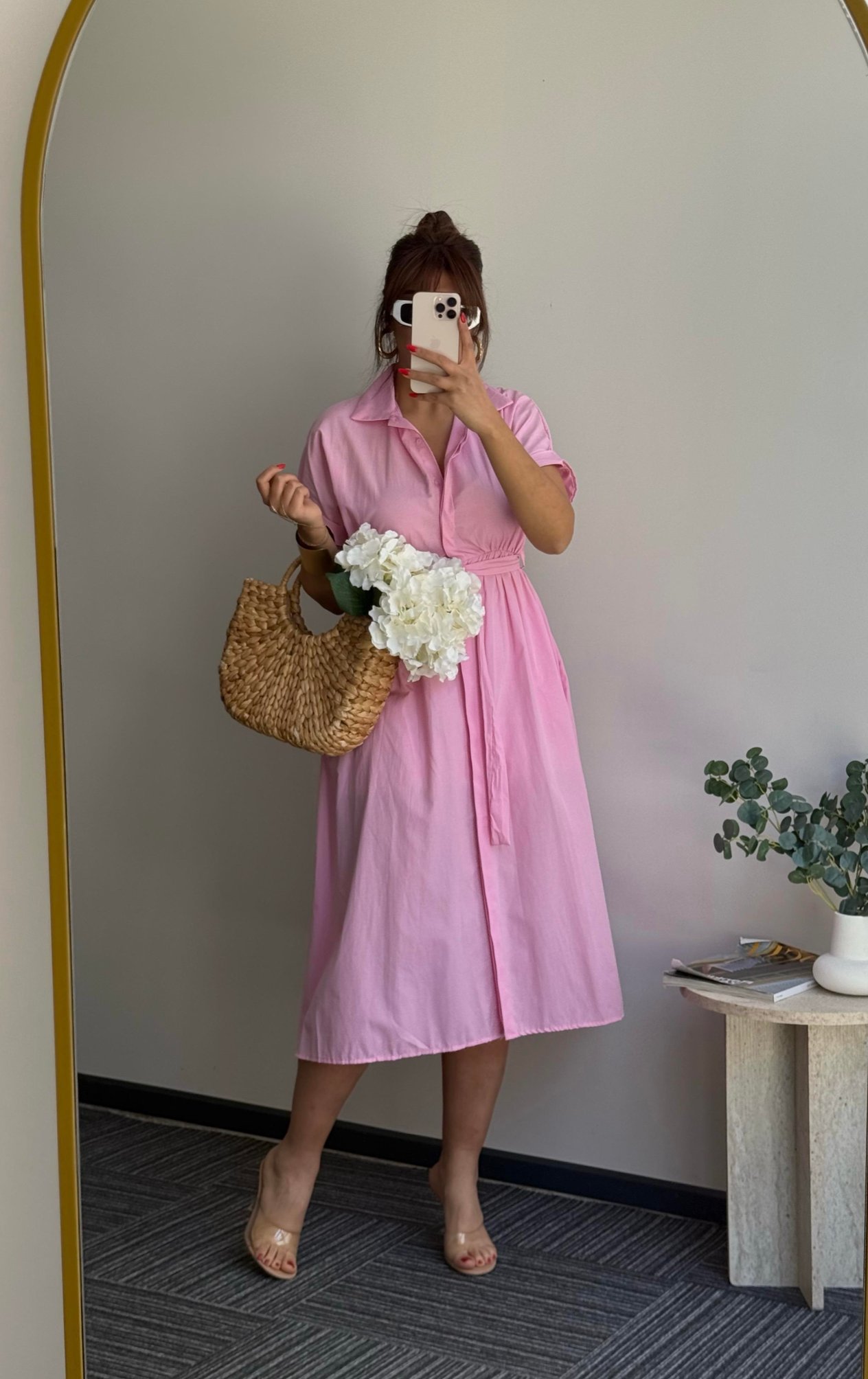 Gömlek elbise Pembe