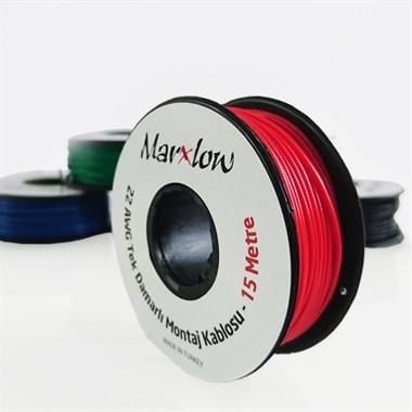 22 AWG Çok Damarlı Montaj Kablosu 15M Kırmızı