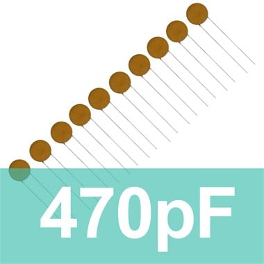 470pF Seramik Kondansatör (10 Adet)