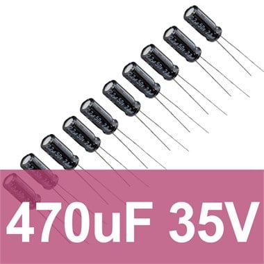 470uF 35V Elektrolitik Kondansatör (10 Adet)
