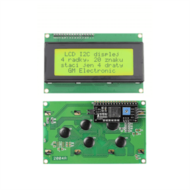 I2C Modül'lü 20x4 Karakter LCD Ekran - Yeşil