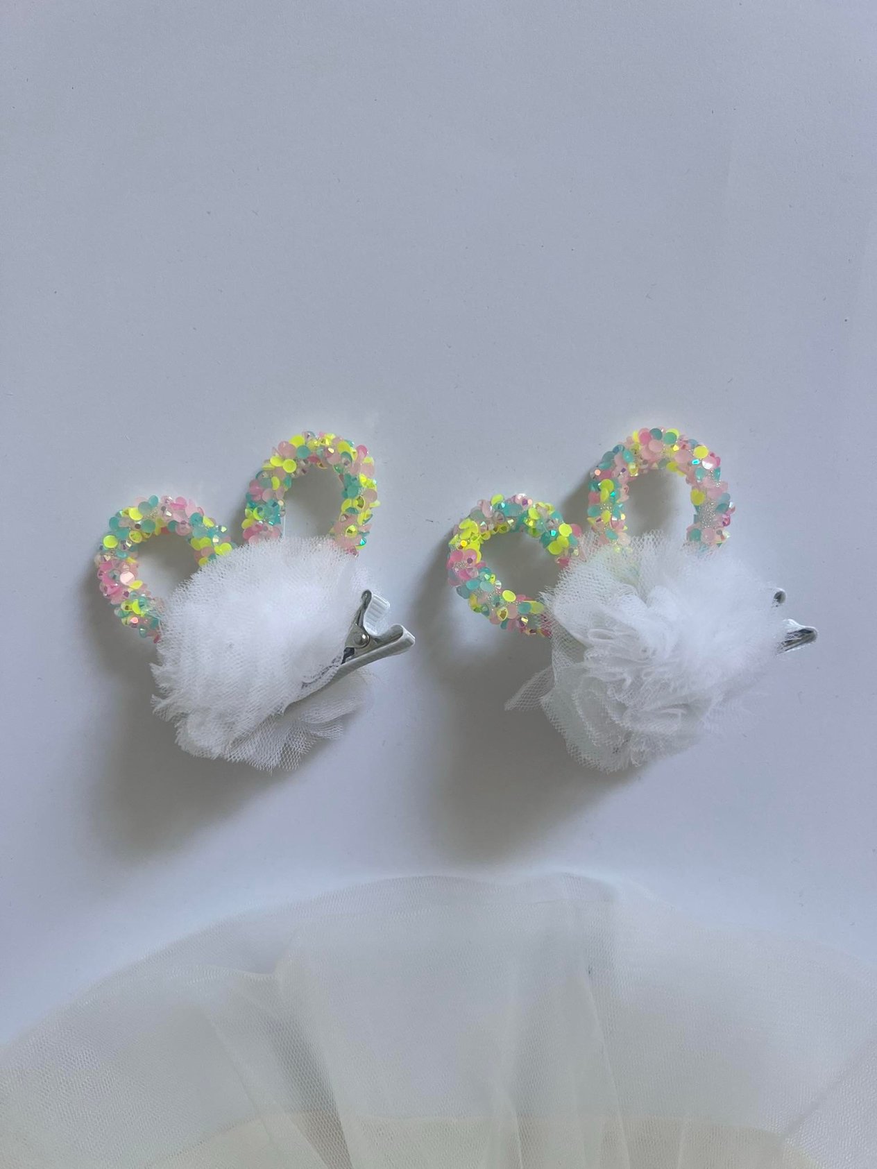 Parıltılı Tüllü Bunny Toka