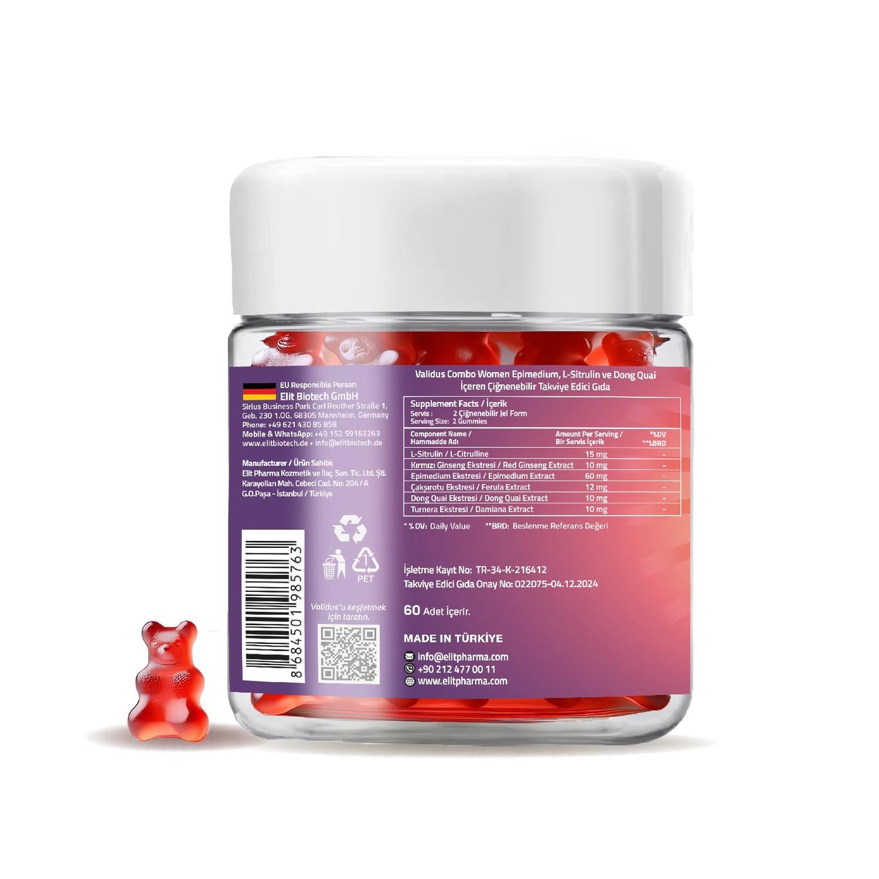 Validus Combo Women 60 Gummies