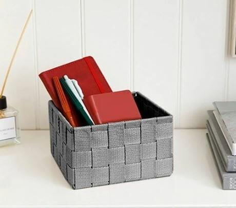 English Home Shine Sepet 14x14x7,5 cm Gri