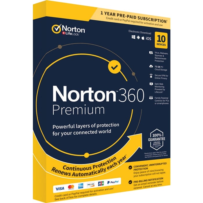 Norton 360 Deluxe 2025 | 10 Devices | 1 Year | USA | Canada