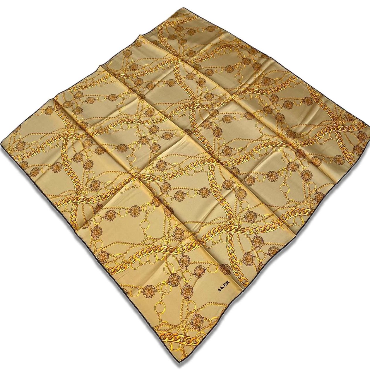 Aker Defolu Gold Zincir Desen Sura İpek Eşarp 4210701 - 311 31286