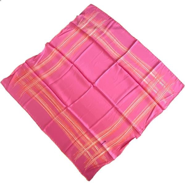 Aker Defolu Sura İpek Eşarp 36818 Pembe Turuncu Karışık Desen