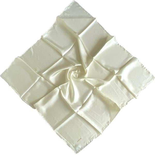 Aker Defolu Twill Silk Scarf 36017 Cream