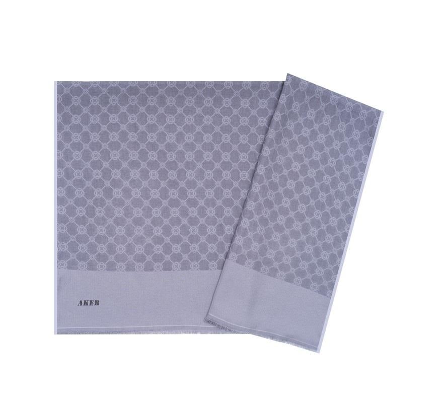 Aker Elegance Monogram Gri Şal 1090100-971