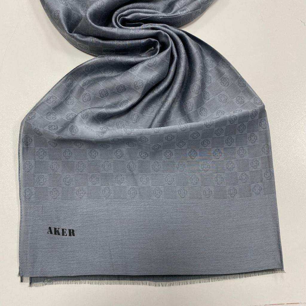 Aker Gri Monogram Desenli Modal Şal 1080400-372