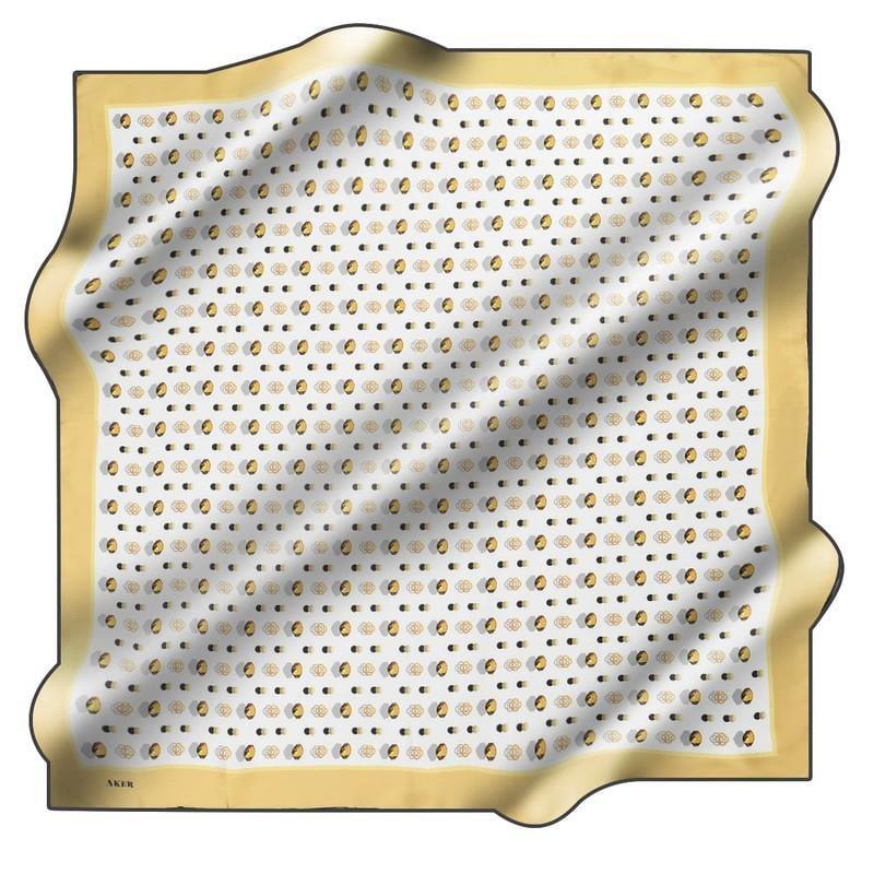 Aker Sura İpek Eşarp 8692701-313 47702 Gold Karışık Desen