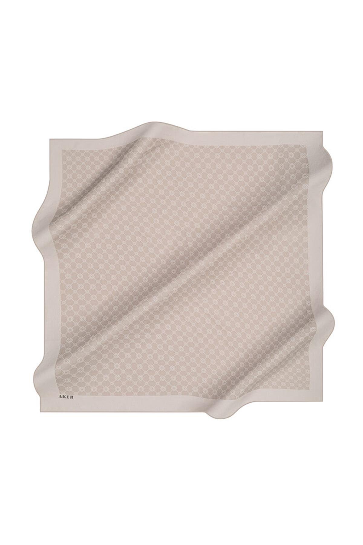 Aker Taş Rengi Elegance Monogram Eşarp 1090500-982