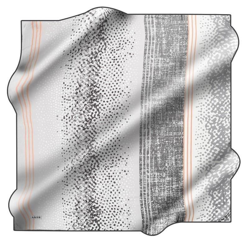 Aker Twill Silk Scarf 8755713-971-48457 Mink Mixed Pattern