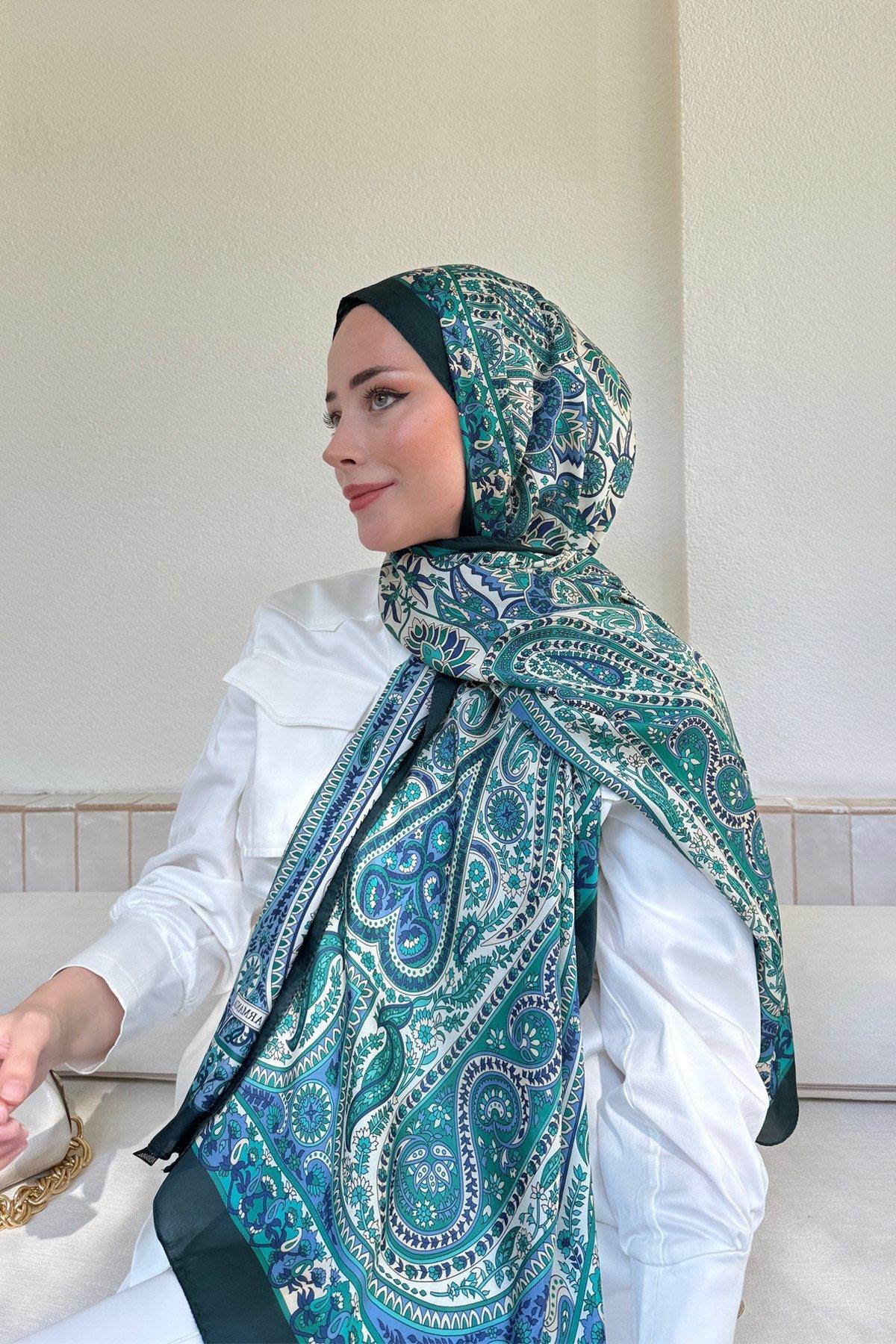 ARMANDA ETHNIC VUAL PASHMINA DESEN ŞAL - YEŞİL - 6035-930