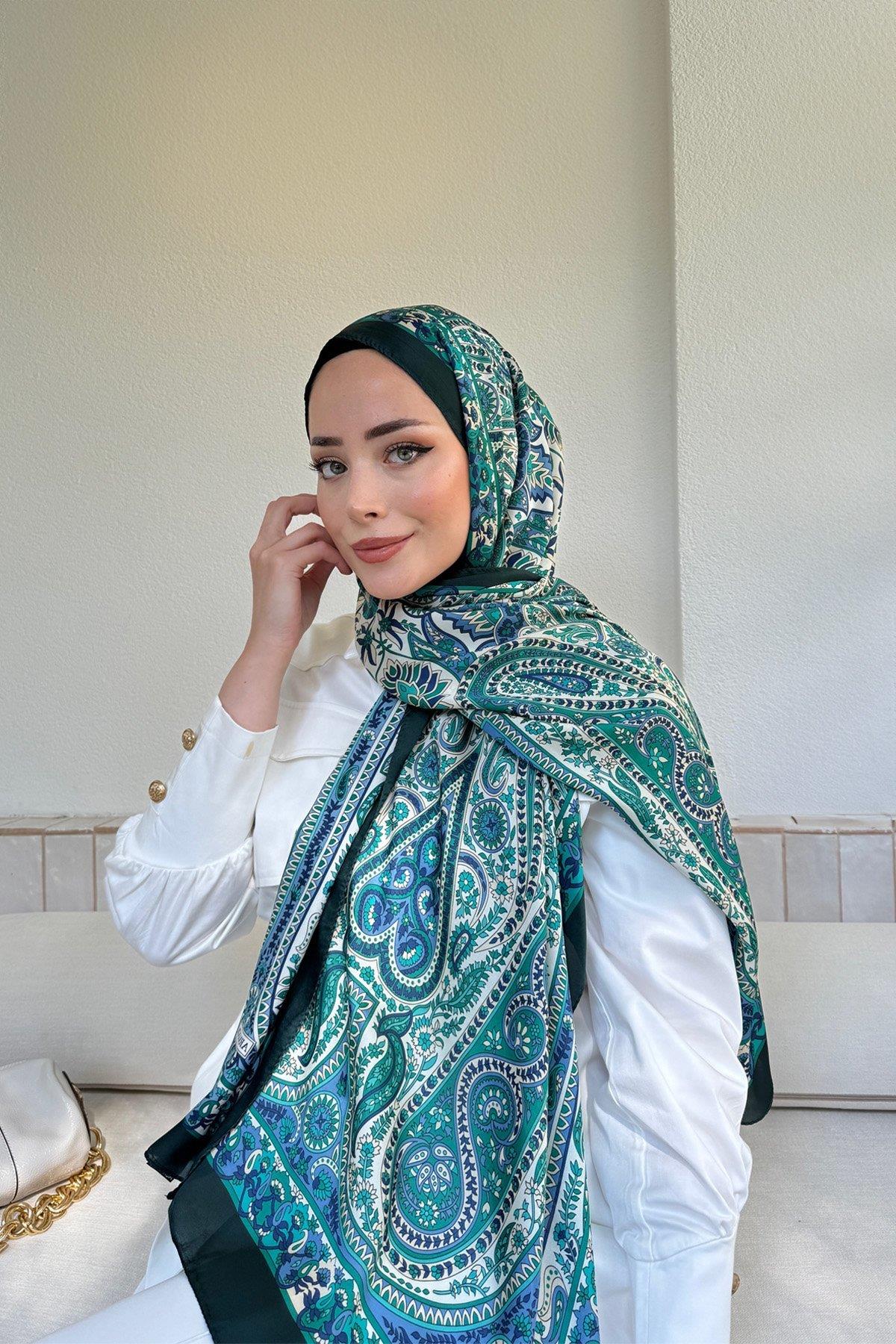ARMANDA ETHNIC VUAL PASHMINA DESEN ŞAL - YEŞİL - 6035-930