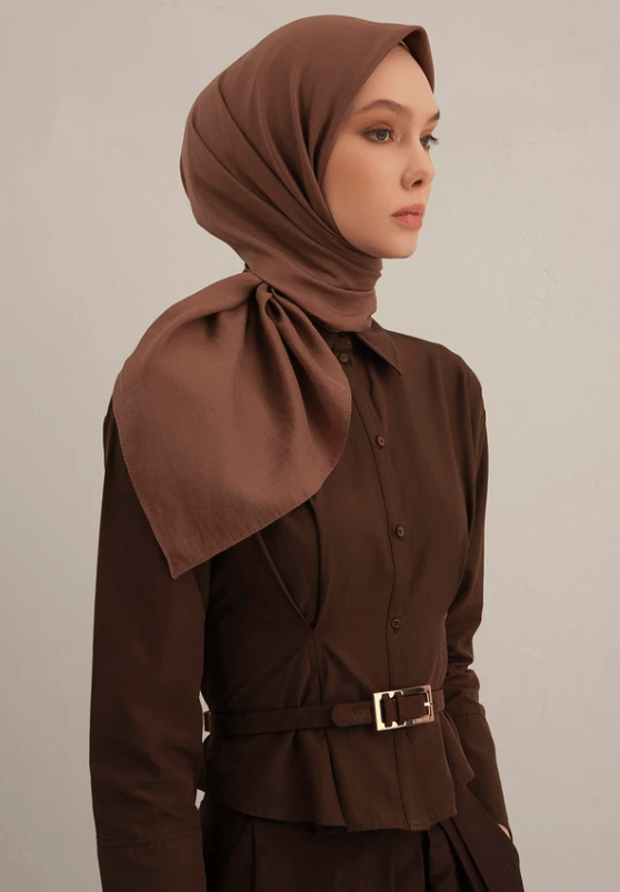 Armine B.Lyocell Eşarp 11 Kahverengi 47373