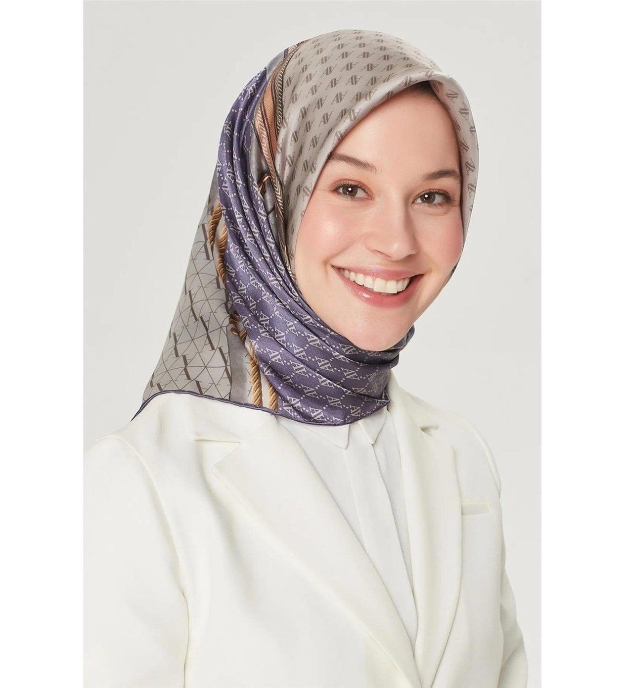 Armine Nostalji Sura İpek 8519-05 Mor Karışık Desen