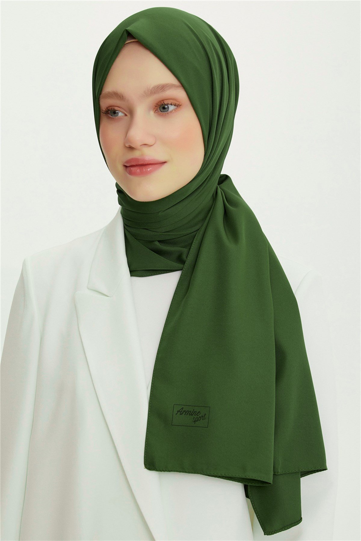 Armine Sport Haki Şal Düz Fon 094