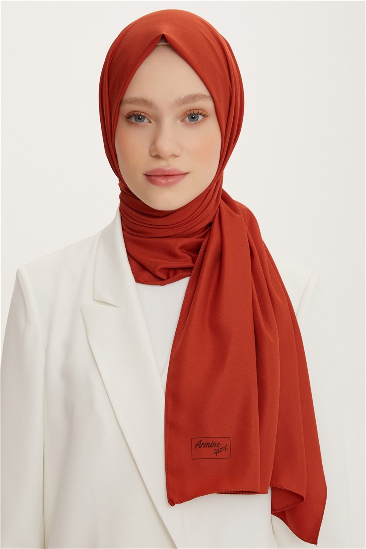 Armine Sport Kiremit Şal Düz Fon 029