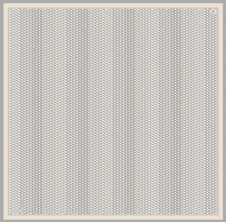 Armine Sura İpek Eşarp 9319-85 Krem Karışık Desen 