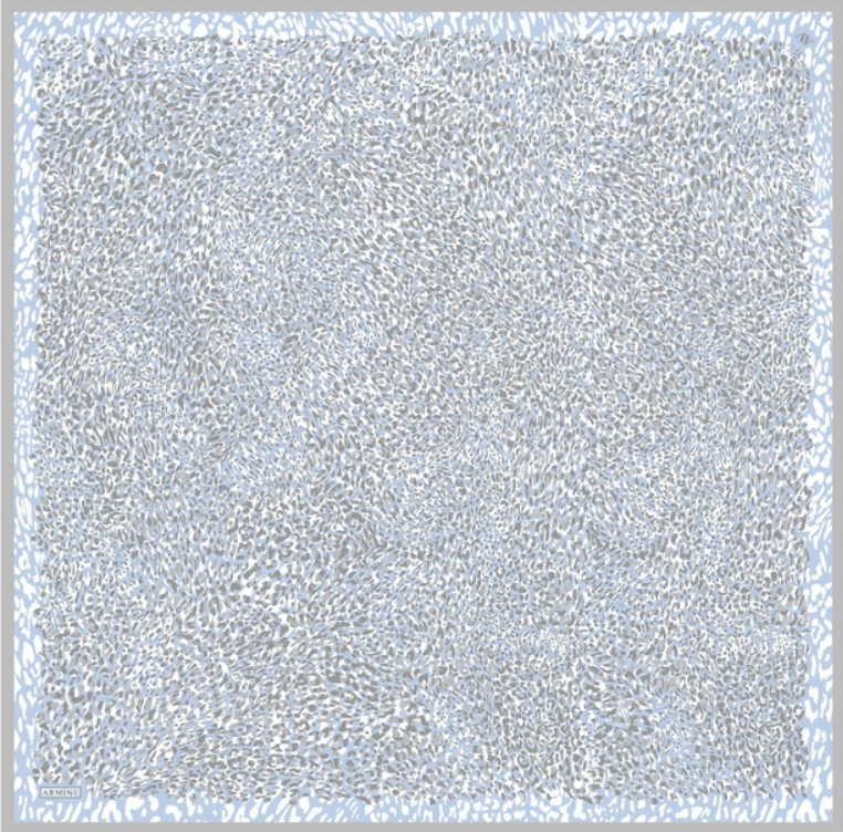 Armine Sura İpek Eşarp 9352-04 Mavi Karışık Desen 