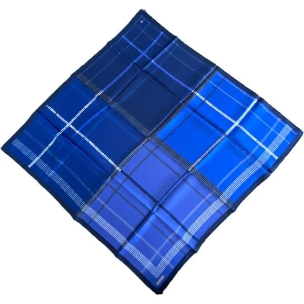 Armine Twill Silk Scarf 9206-84 Blue Mixed Pattern