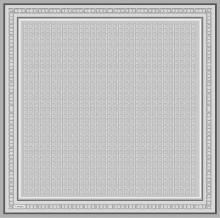 Armine Tivil İpek Eşarp 9301-37 Gri Karışık Desen 