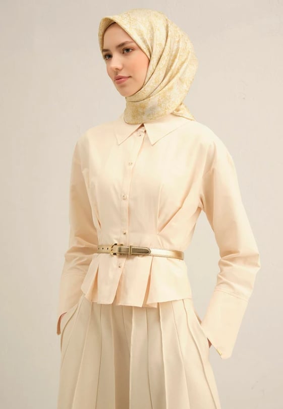 Armine Tivil İpek Eşarp 9311-07 Sarı Karışık Desen 