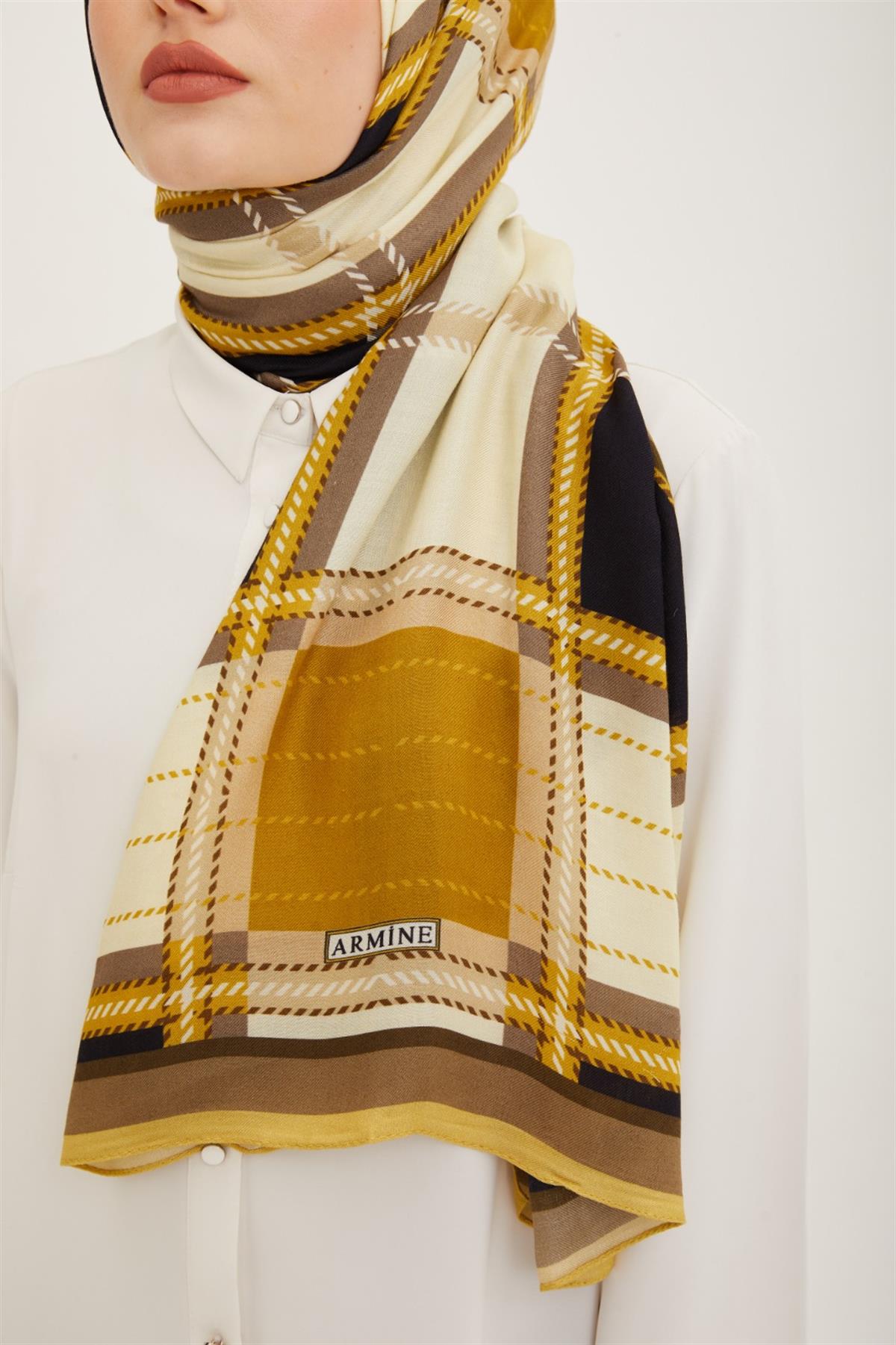 Armine Trend Ekose Desen 077-047 Şal-25